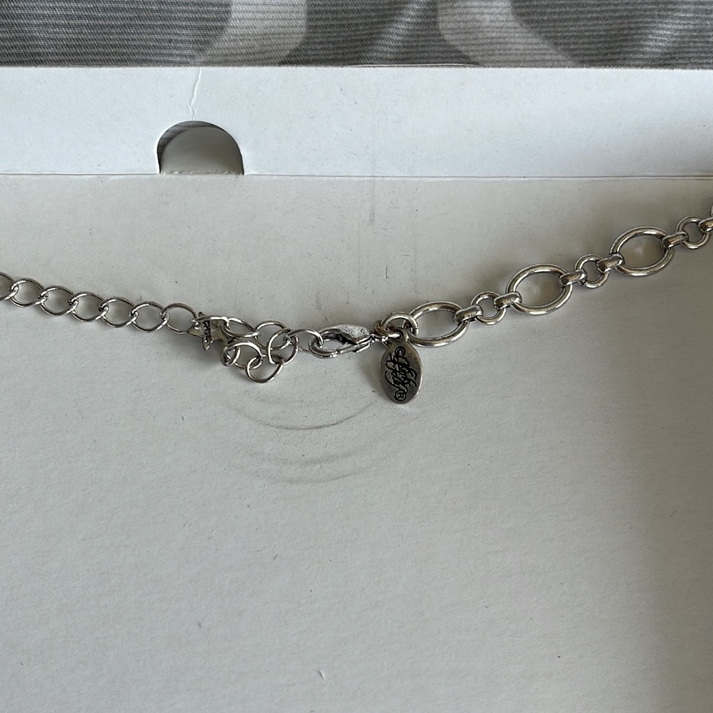 Crystal Moon Statement necklace. Silver tone - Picture 2 of 3